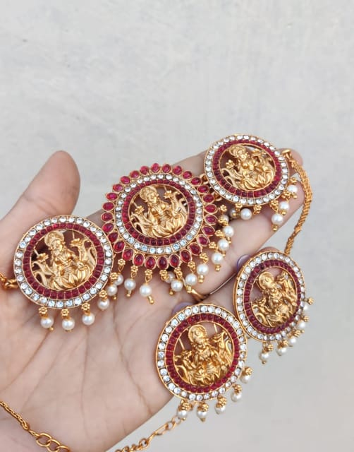 Red choker set lakshmi