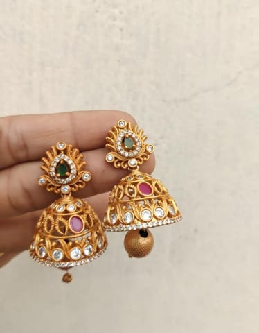 Cz jhumki light weight
