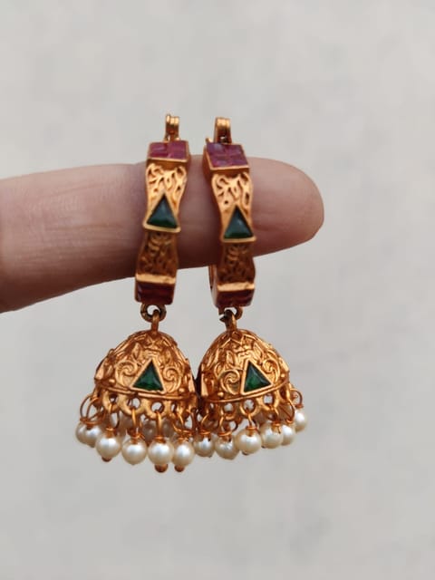 Matte Bali jhumka