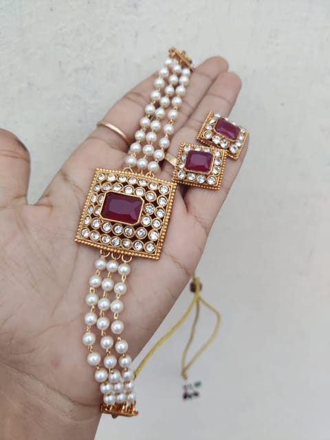 Ruby choker set