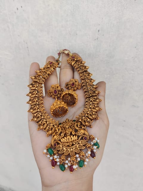 Temple necklace set multi