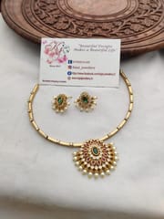 Kemp attigai choker premium quality gold look