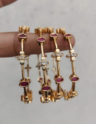 Gold plated bangles 2.4