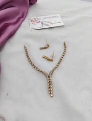 Cz American diamond necklace set