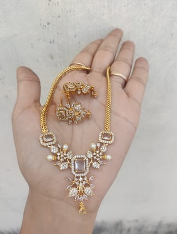 Cz white set ad