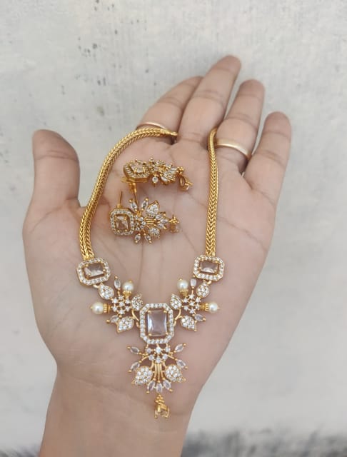 Cz white set ad