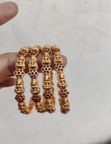 Kemp bangles set of 4 temple