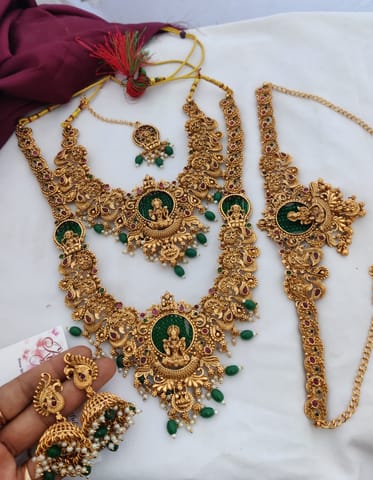 Temple semi bridal green set