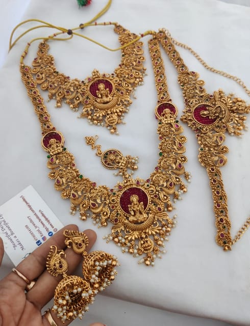 Pink temple semi bridal set