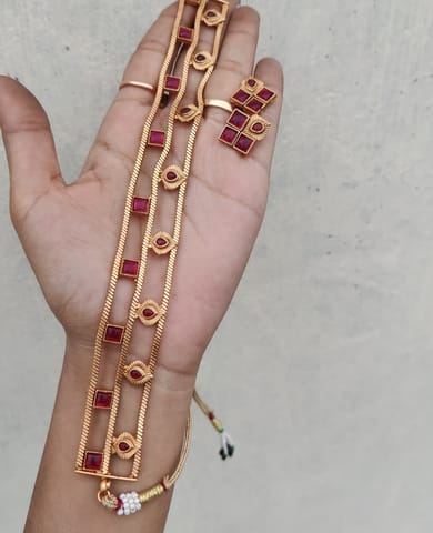Maroon kemp choker set