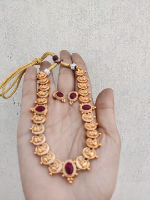 Lakshmi temple necklace