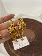 Openable Cz golden bangle for adults