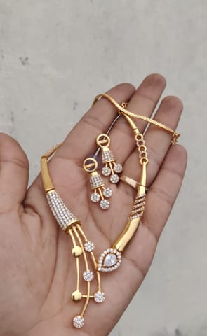 Cz good ad necklace set