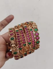 Temple bangles set of 6