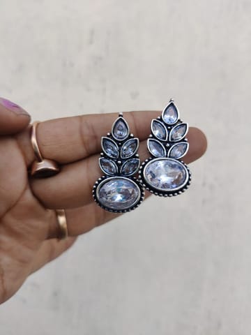 White n blue stud