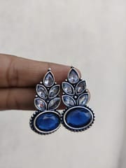 White n blue stud