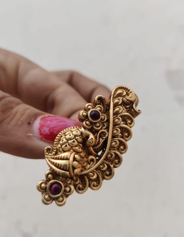 Peacock saree pin