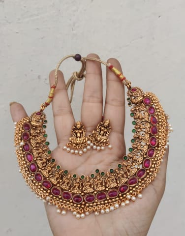 Lakshmi elephant necklace set