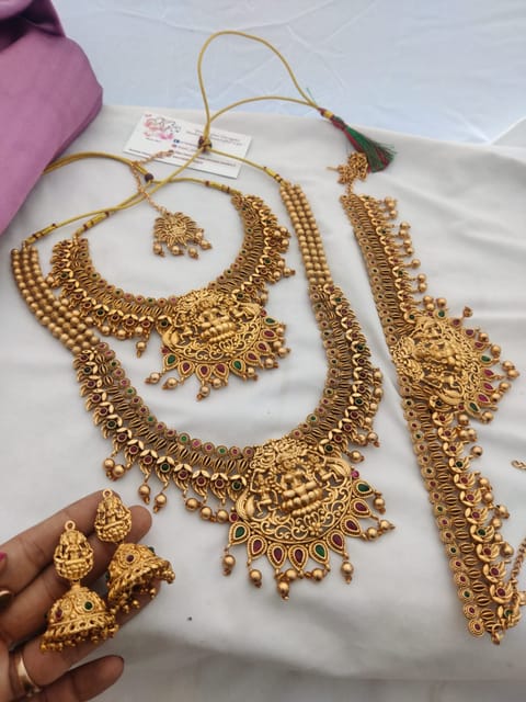 Temple mango semi bridal set