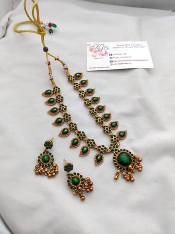 Green palakka necklace set