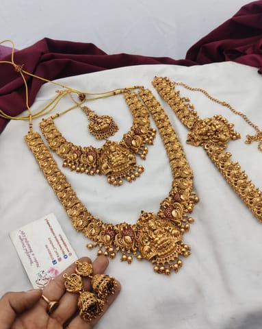 Lakshmi temple semi bridal set