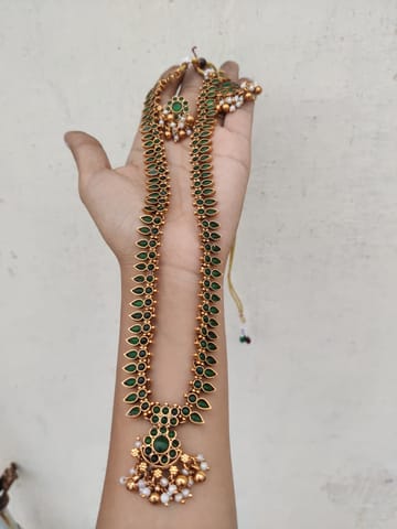 Green long palakka set