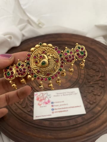 Peacock hair clip
