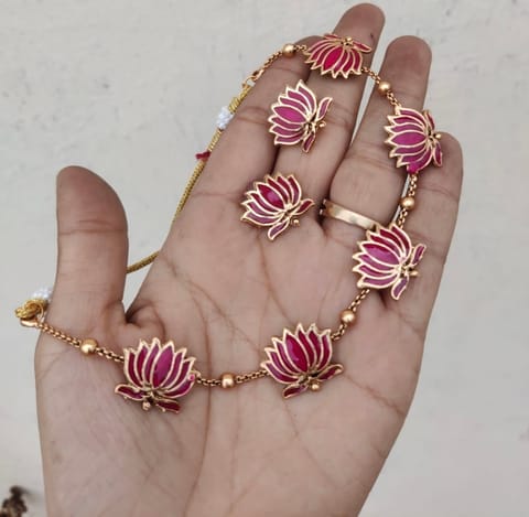 Pink lotus set