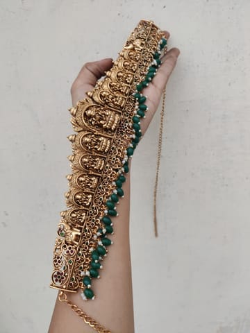 Temple hip belt green beads for adult
