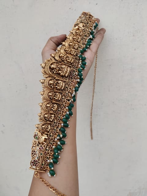 Temple hip belt green beads for adult