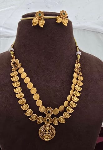 Double layer temple necklace set