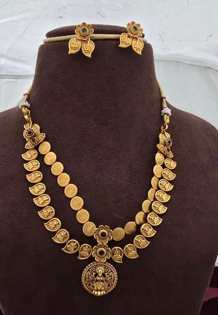 Double layer temple necklace set