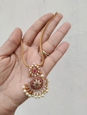 Cz gold choker