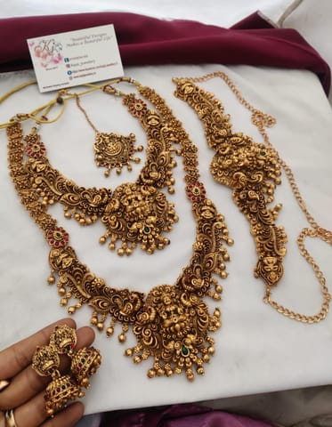 Temple semi bridal set heavy golden
