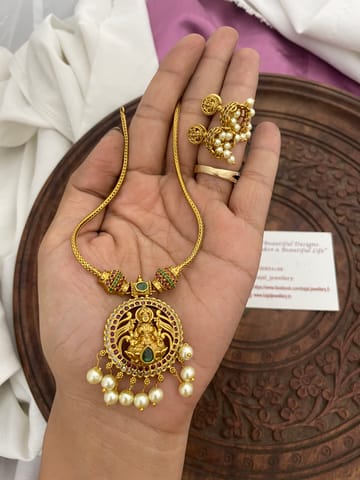 Cz temple choker set
