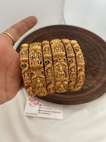 Temple bangles set of 6