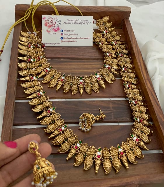 Lakshmi mango temple semi bridal set