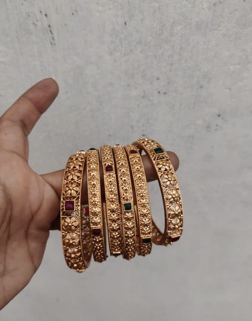 Matte bangles set of 6