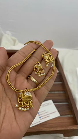 Elephant temple necklace set