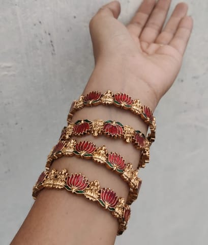 Lotus kemp bangles set of 4