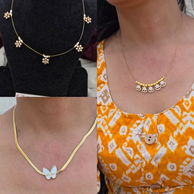 Simple ad necklace set elegant