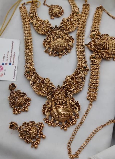 Temple Lakshmi semi bridal set