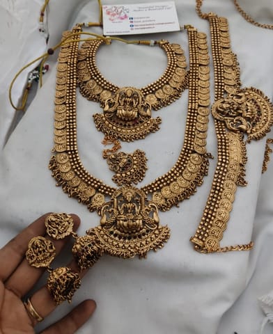 Gold kasumalai semi bridal set