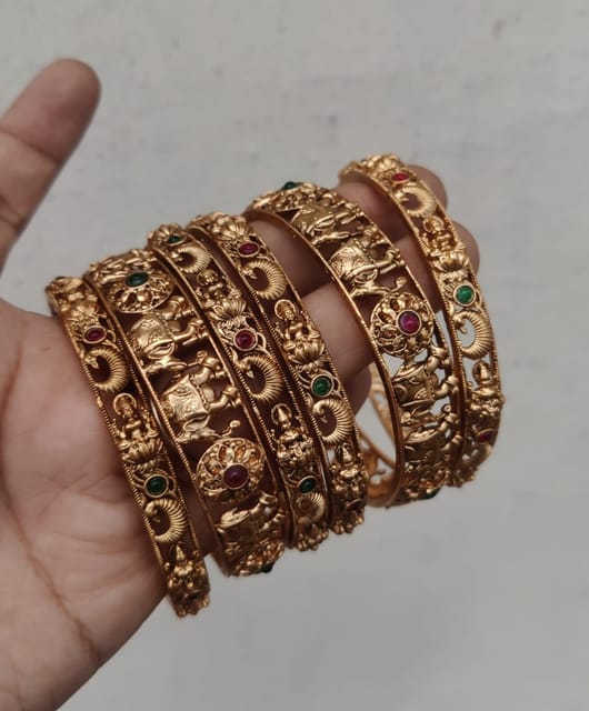 Temple bangles with elephant