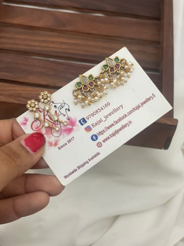 Kemp bugadi earrings set of 2