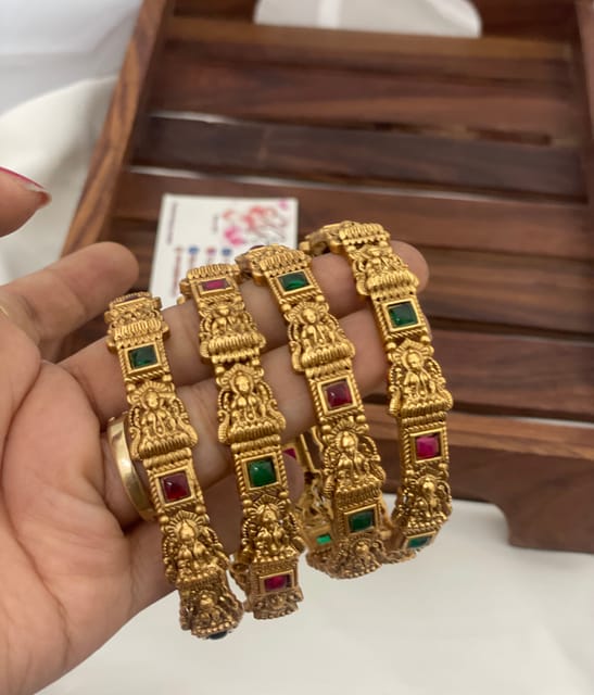 Temple bangles set of 4