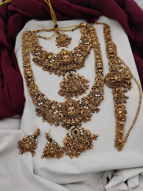 Temple Lakshmi semi bridal set