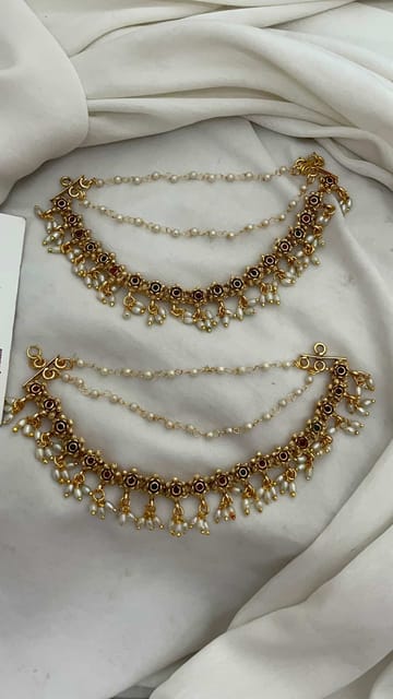 Earchain Mattle pearl round design